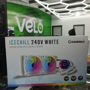 ENFRIADOR LIQUIDO GAMEMAX ICECHILL 240 4 PINES COMPATIBLE INTEL BLANCO