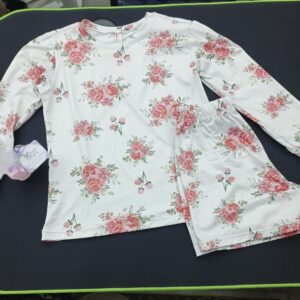 PIJAMA FLORAL MANGA LARGA SHORT TALLA 14-16