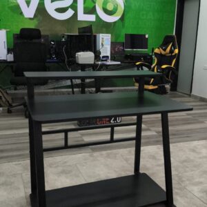 MESA OFICINA AROA CON RUEDAS NEGRA