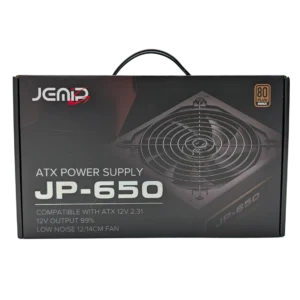 FUENTE DE PODER JEMIP 650 GAMING FULL NEGRO
