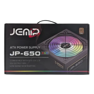 FUENTE DE PODER JEMIP 650W GAMING FULL RGB