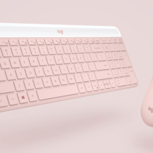 COMBO TECLADO MOUSE LOGITECH ROSADO