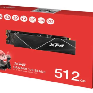 SSD XPG 512GB/ M.2 2280/ PCle GEN4x4/ GAMMIX S70 BLADE/ COMPATIBLE CON PS5 NEGRA