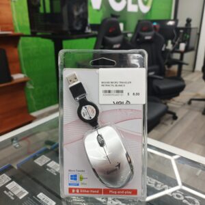 MOUSE MICRO TRAVELER RETRACTIL PLATA