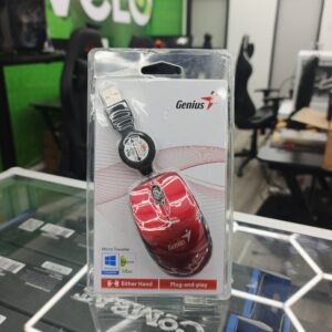 MOUSE MICRO TRAVELER RETRACTIL ROJO