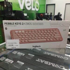 TECLADO LOGITECH PEBBLE KEYS INALAMBRICO  ROSADO