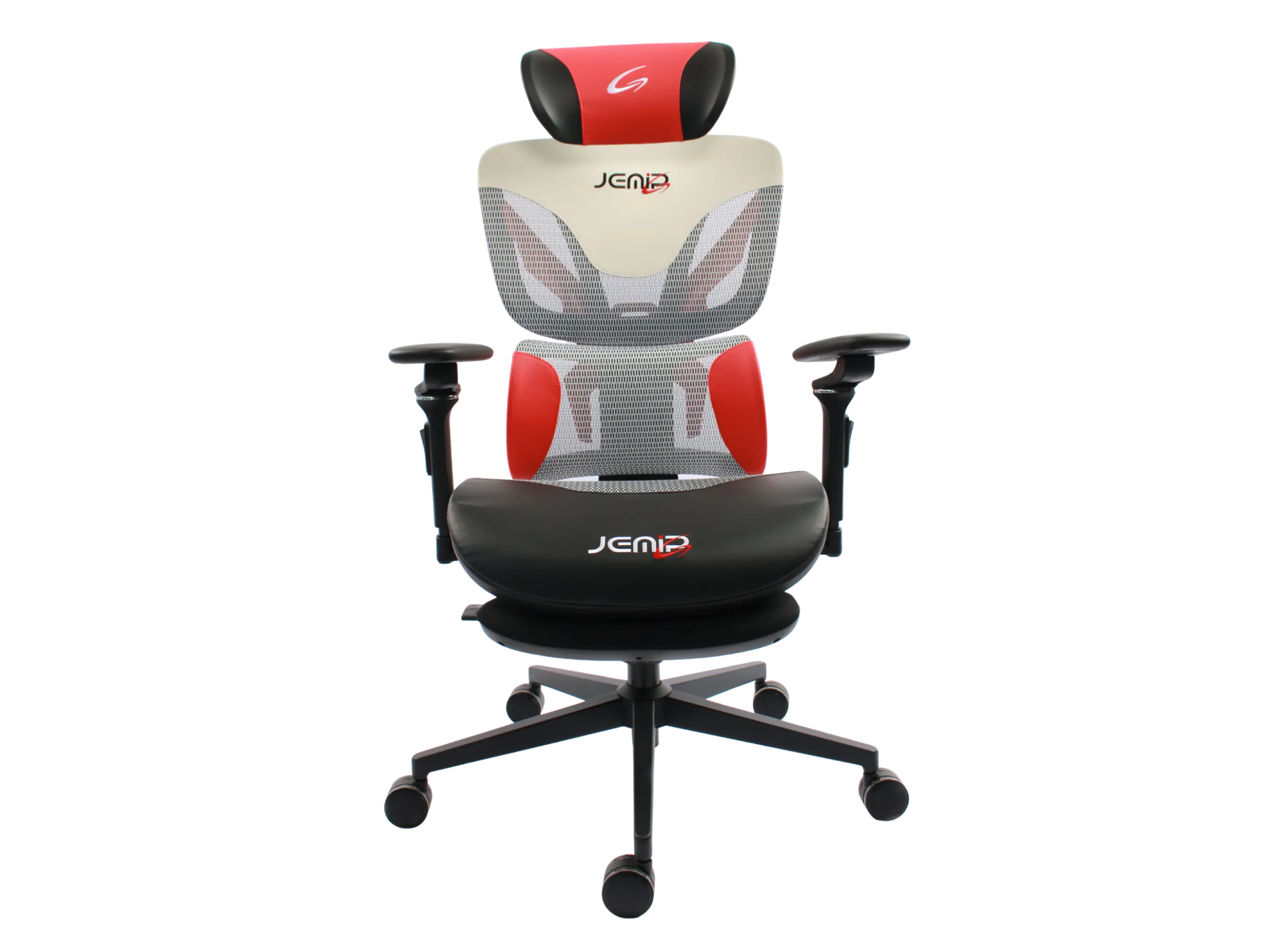 SILLA JEMIP GAMING RED BOLT/AJUSTE DE INCLINACION Y ALTURA / ERGONOMICA/REPOSA BRAZO/NEGRO-ROJO - Imagen 4