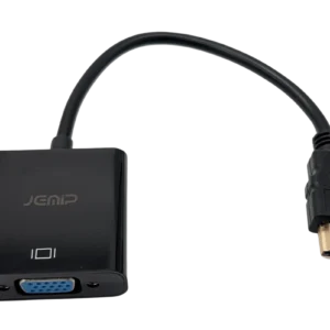 CABLE ADAPTADOR  JEMIP/HDMI MACHO A VGA HEMBRA/NEGRO