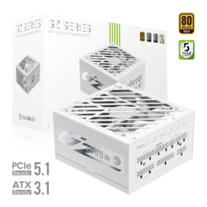 FUENTE DE PODER GAMEMAX 1000W GAMING GZ-1000G WH ATX 3.1/80+GOLD/ 12V / 110-240V/ FULL MODULAR/ PCle5.2/BLANCO