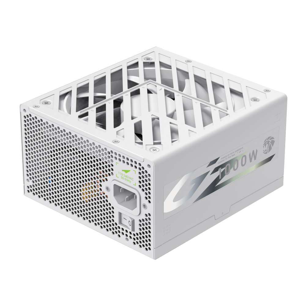 FUENTE DE PODER GAMEMAX 1000W GAMING GZ-1000G WH ATX 3.1/80+GOLD/ 12V / 110-240V/ FULL MODULAR/ PCle5.2/BLANCO - Imagen 3