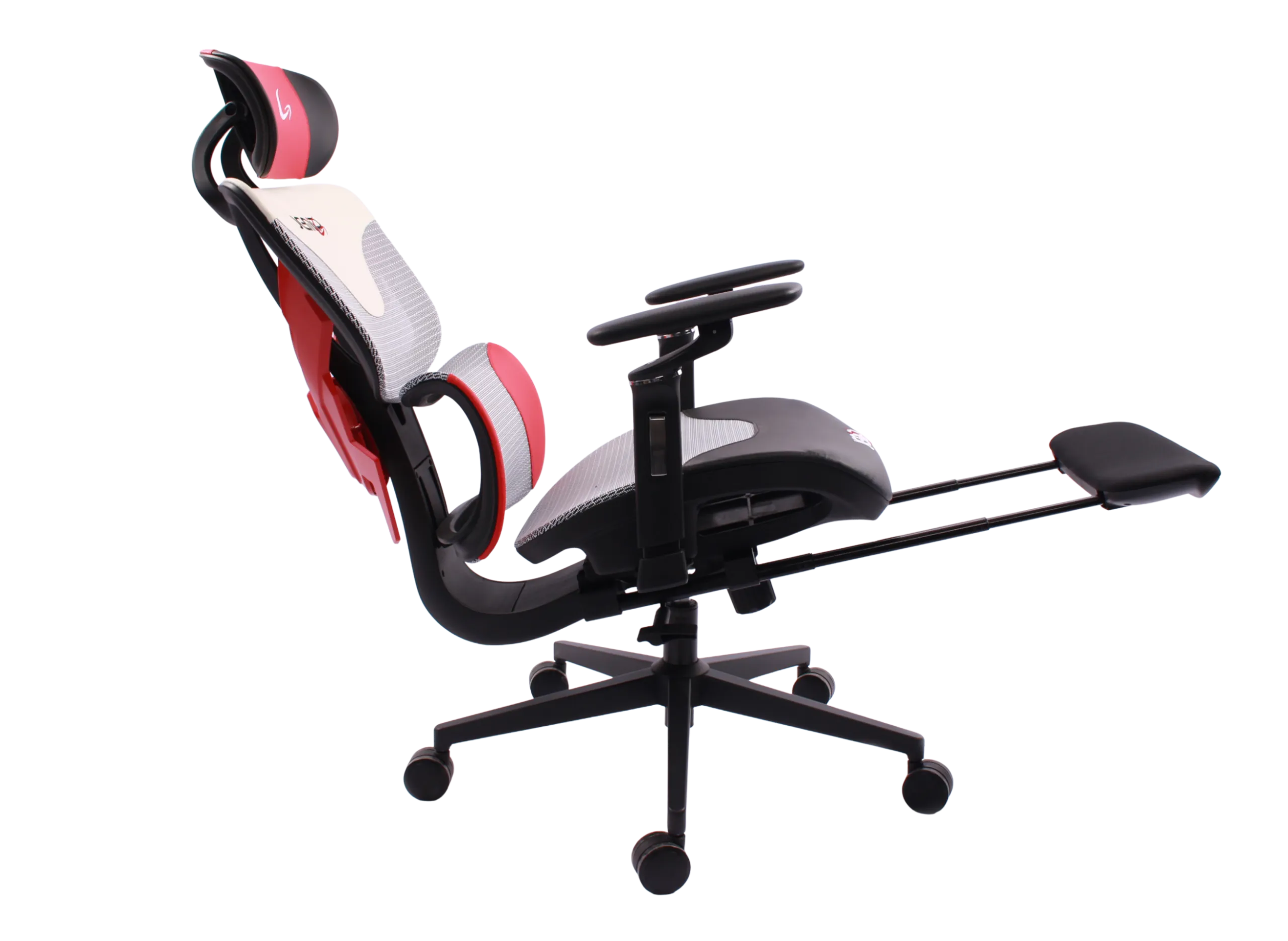 SILLA JEMIP GAMING RED BOLT/AJUSTE DE INCLINACION Y ALTURA / ERGONOMICA/REPOSA BRAZO/NEGRO-ROJO - Imagen 2