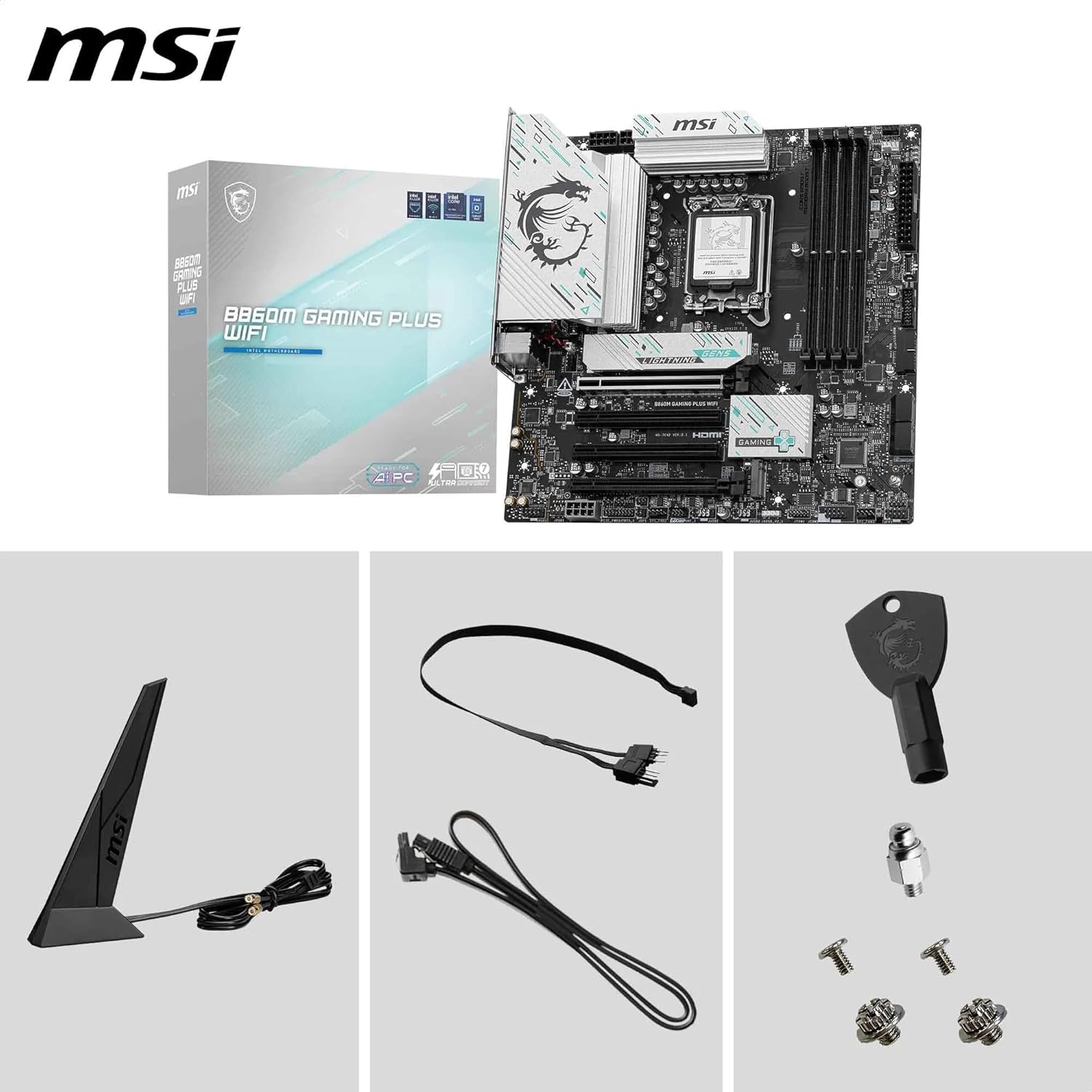 TM MSI PRO B860M GAMING PLUS WIFI SOCKET LGA 1851/ 4xddr5-8800/4xSATA/3xM.2/ 4XPCle/15xUSB/TIPO C/ HDMI-DP/NEGRO - Imagen 2
