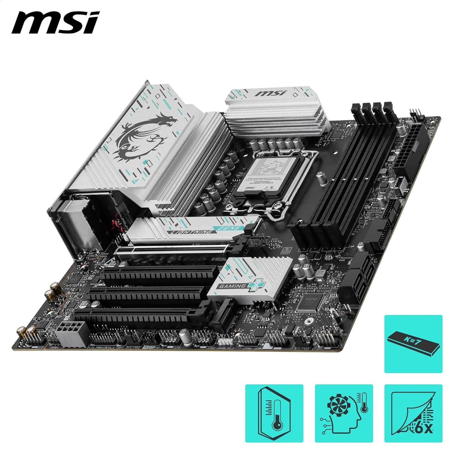 TM MSI PRO B860M GAMING PLUS WIFI SOCKET LGA 1851/ 4xddr5-8800/4xSATA/3xM.2/ 4XPCle/15xUSB/TIPO C/ HDMI-DP/NEGRO - Imagen 5