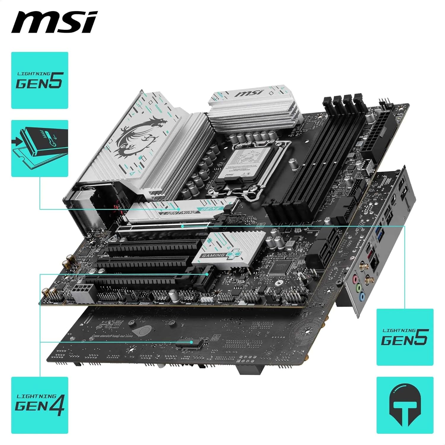TM MSI PRO B860M GAMING PLUS WIFI SOCKET LGA 1851/ 4xddr5-8800/4xSATA/3xM.2/ 4XPCle/15xUSB/TIPO C/ HDMI-DP/NEGRO - Imagen 4