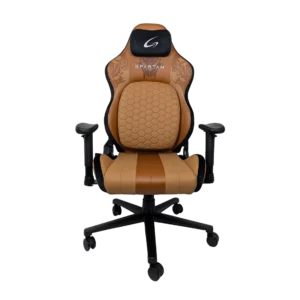 SILLA JEMIP GAMING SPARTAN/ ERGONOMICA / REPOSA BRAZOS MECANISMO MARIPOSA / ELEVADOR A GAS / REPOSA CABEZAS/ MORRON-BEIGE