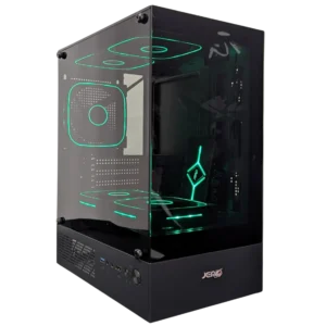 CASE JEMIP CLARITY MATX/ 2XUSB/ HD AUDIO/ 5XFAN ARGB+PWM/ FRONTAL-LATERAL VIDRIO TEMPLADO/ NEGRO