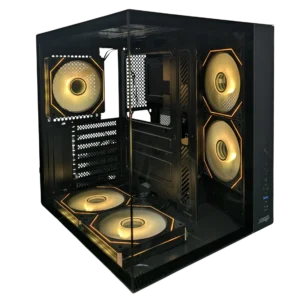 CASE JEMIP GAMING LENGENPRO ATX / 2XUSB/ TIPO C / HD AUDIO / 5XFAN ARGB/ PWM/ HUB+CONTROL / LATERAL / VIDRIO / NEGRO