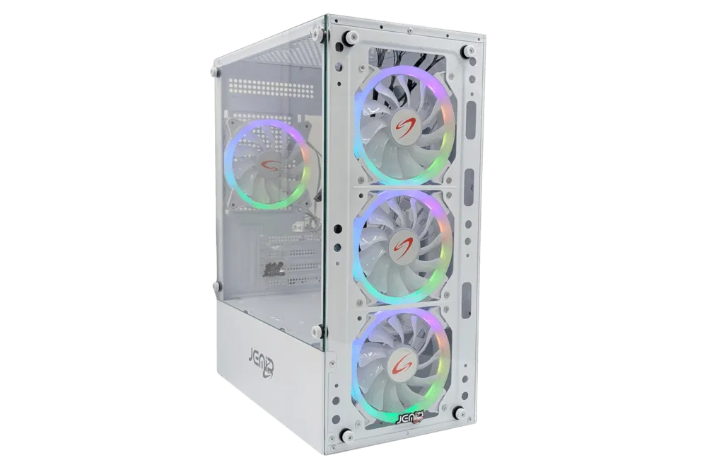 CASE JEMIP GAMING NOVA MICRO ATX/ 2xUSB+USB3.0/ HD AUDIO/ 4XFAN ARGB+PWM/HUB+CONTROL/VIDRIO TEMP/ BLANCO