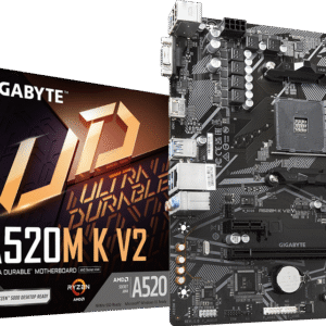 TM GIGABYTE A520M K V2 MATX SOCKET AMD4/ 2XDDR4-5100/4XSATA/M.2/2XPCLE/HD 7.1/46USB/HDMI-VGA