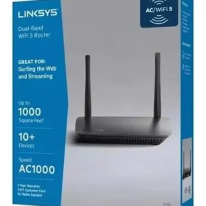 ROUTER LINKSYS E5350 AC1000/WIFI/ 5 DOBLE BANDA/ 4 PUERTOS LAN/ 1 PUERTO WAN/ 2 ANTENAS 2.4 GHZ -5GHZ