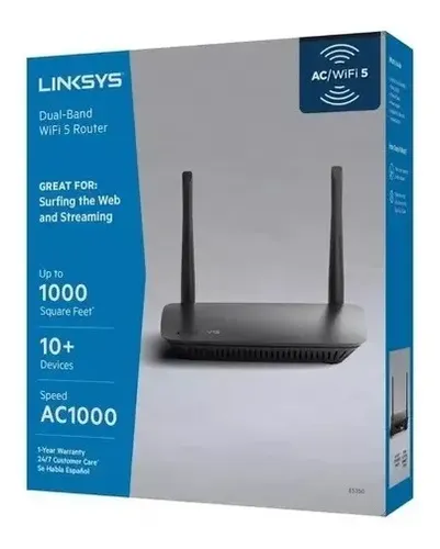 ROUTER LINKSYS E5350 AC1000/WIFI/ 5 DOBLE BANDA/ 4 PUERTOS LAN/ 1 PUERTO WAN/ 2 ANTENAS 2.4 GHZ -5GHZ