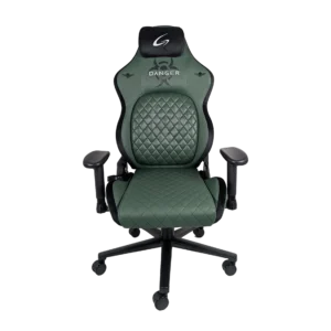 SILLA JEMIP GAMING DANGER/ ERGONOMICA/ REPOSA BRAZOS/ MECANISMO MARIPOSA/ REPOSA CABEZA/ NEGRO-VERDE