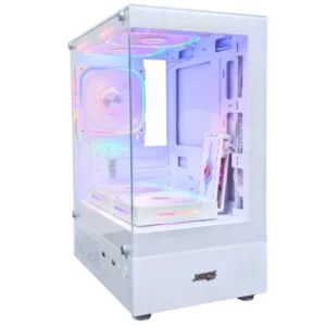 CASE JEMIP CLARYTY  MATX/ 2xUSB/ HD AUDIO/  5xFAN ARGB+PWM/FRONTAL-LATERAL VIDRIO TEMPLADO/ BLANCO