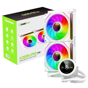 ENFRIADOR LIQUIDO GAMEMAX ICEBURG 240 DIGITAL ARGB/ 4 PINBES/ TDP 245W/ FULL COMPATIBLE INTEL - AMD/ BLANCO